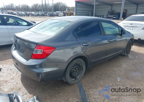2012 Honda Civic Lx z USA, uszkodzony, nr VIN 2HGFB2F53CH599707